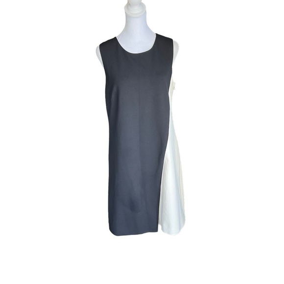 Diane Von Furstenberg - Livvy Asymmetrical Black & White Dress Sz 6 - Picture 4 of 14